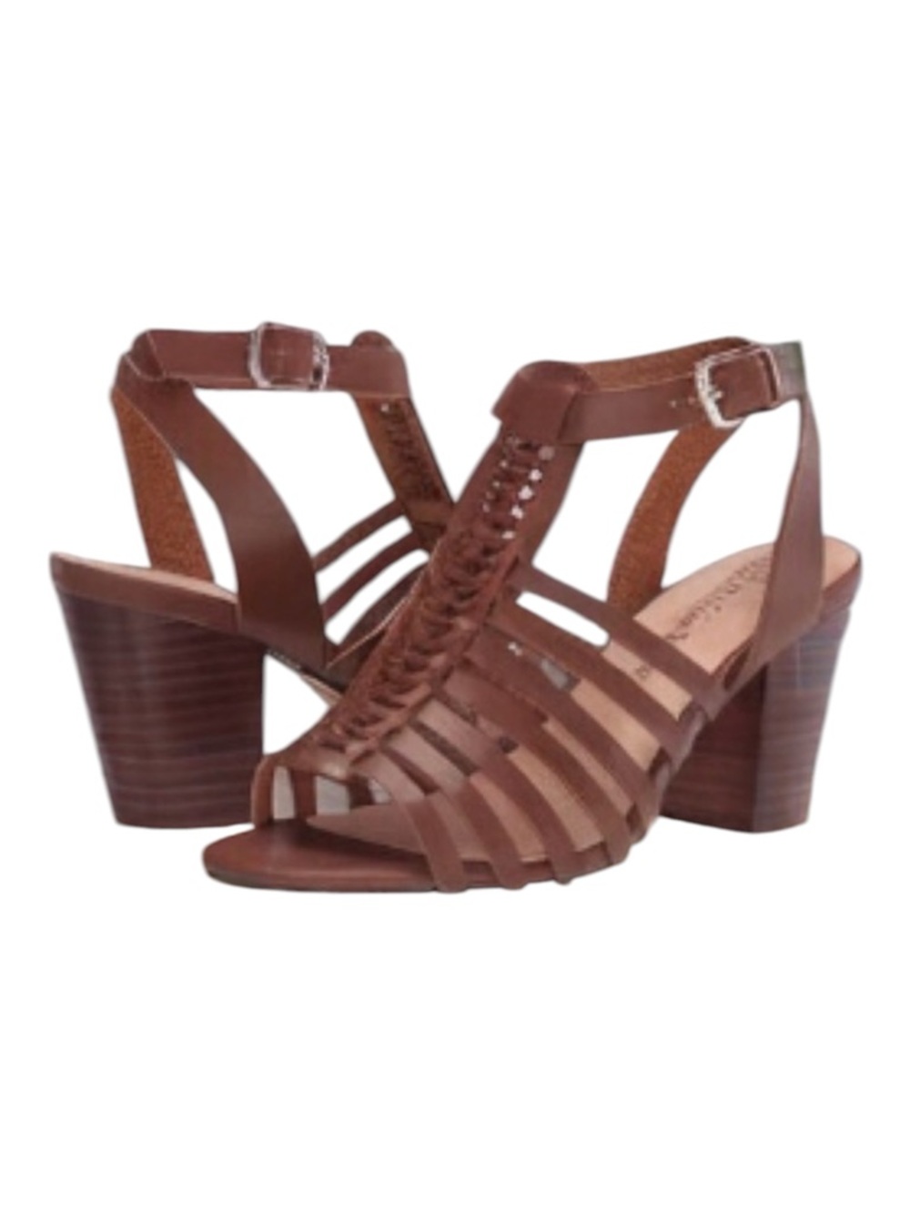 Belle Vita Brown Lissie Heeled Gladiator Sandals